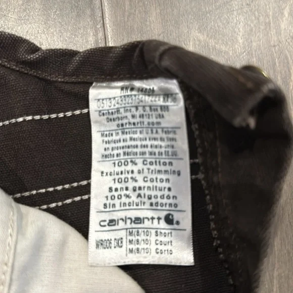 [SOLD] vintage carhartt WR0006 dark brown canvas double knee overalls worn - Picture 3 of 5